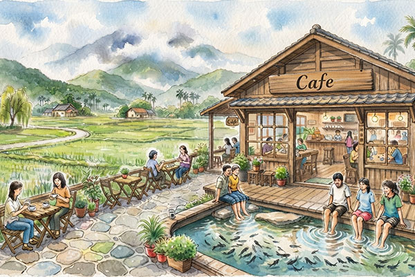 溫泉魚咖啡館｜愜意山腳下的午茶